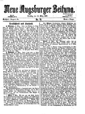 Neue Augsburger Zeitung Dienstag 12. März 1867