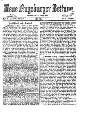 Neue Augsburger Zeitung Mittwoch 13. März 1867