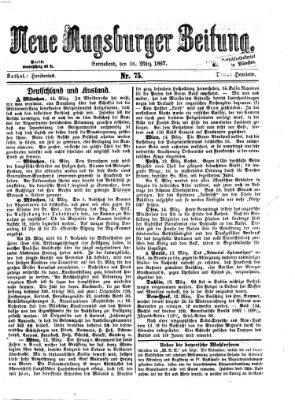 Neue Augsburger Zeitung Samstag 16. März 1867