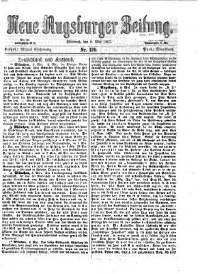 Neue Augsburger Zeitung Mittwoch 8. Mai 1867