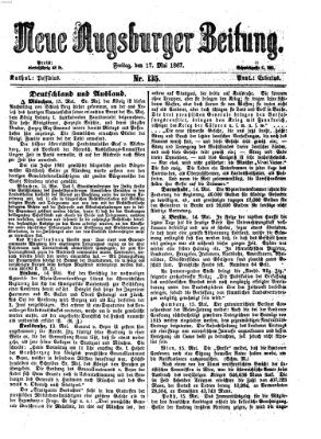 Neue Augsburger Zeitung Freitag 17. Mai 1867