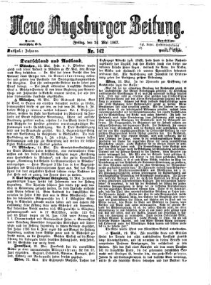 Neue Augsburger Zeitung Freitag 24. Mai 1867