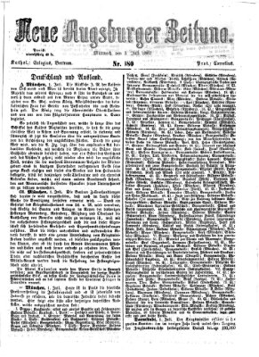 Neue Augsburger Zeitung Mittwoch 3. Juli 1867