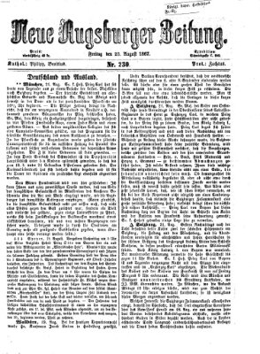 Neue Augsburger Zeitung Freitag 23. August 1867