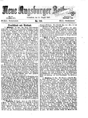 Neue Augsburger Zeitung Samstag 24. August 1867