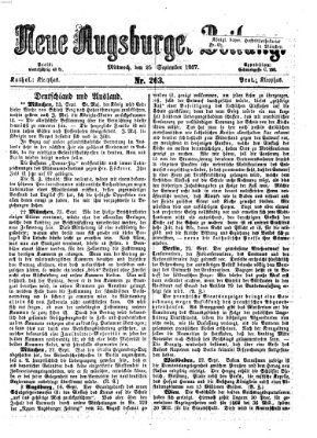 Neue Augsburger Zeitung Mittwoch 25. September 1867