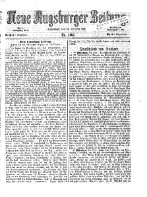 Neue Augsburger Zeitung Samstag 26. Oktober 1867
