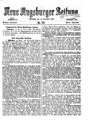 Neue Augsburger Zeitung Mittwoch 18. Dezember 1867