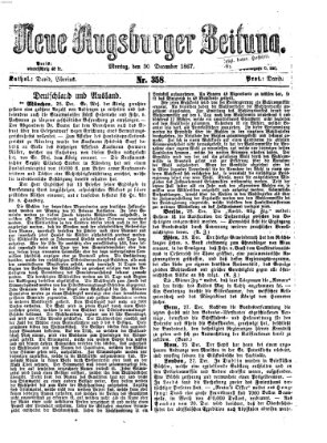Neue Augsburger Zeitung Montag 30. Dezember 1867