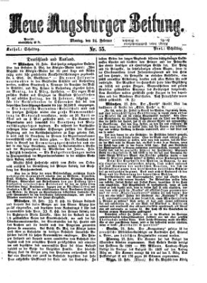 Neue Augsburger Zeitung Montag 24. Februar 1868