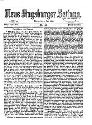 Neue Augsburger Zeitung Montag 8. Juni 1868