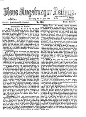 Neue Augsburger Zeitung Donnerstag 11. Juni 1868