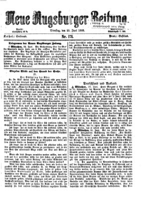Neue Augsburger Zeitung Dienstag 23. Juni 1868