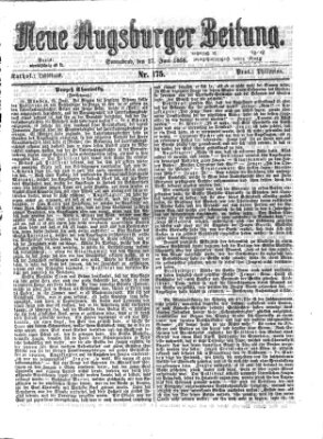 Neue Augsburger Zeitung Samstag 27. Juni 1868