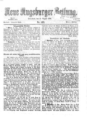 Neue Augsburger Zeitung Samstag 29. August 1868