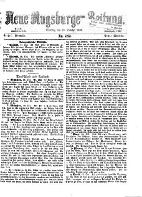 Neue Augsburger Zeitung Dienstag 20. Oktober 1868