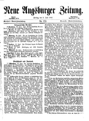 Neue Augsburger Zeitung Freitag 2. Juli 1869