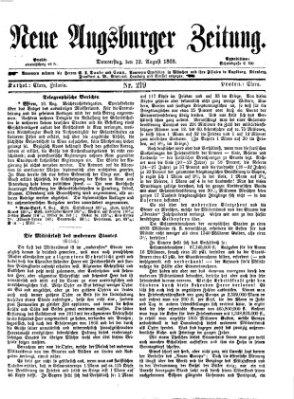 Neue Augsburger Zeitung Donnerstag 12. August 1869