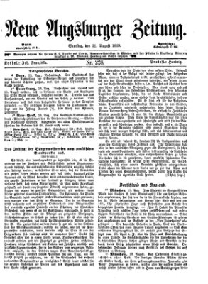 Neue Augsburger Zeitung Samstag 21. August 1869
