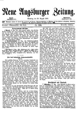 Neue Augsburger Zeitung Sonntag 29. August 1869