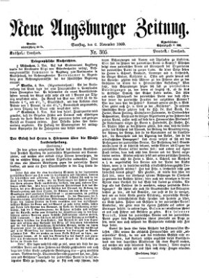 Neue Augsburger Zeitung Samstag 6. November 1869