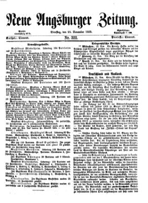 Neue Augsburger Zeitung Dienstag 23. November 1869