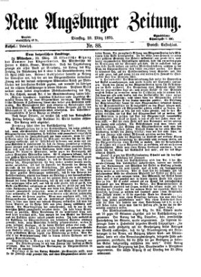 Neue Augsburger Zeitung Dienstag 29. März 1870