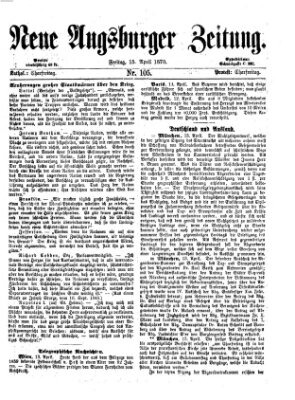 Neue Augsburger Zeitung Freitag 15. April 1870