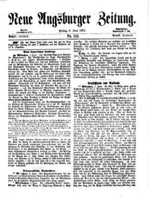 Neue Augsburger Zeitung Freitag 3. Juni 1870
