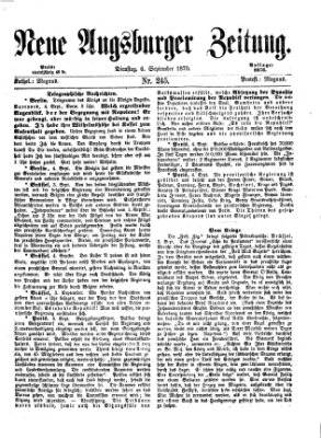 Neue Augsburger Zeitung Dienstag 6. September 1870