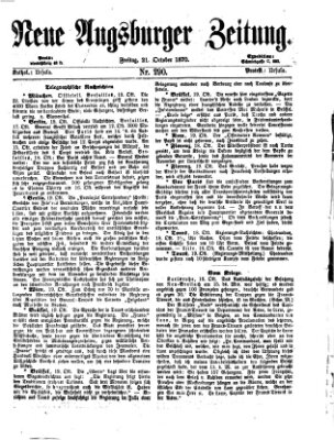 Neue Augsburger Zeitung Freitag 21. Oktober 1870