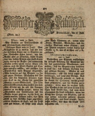 Bayreuther Zeitung Donnerstag 27. Juli 1769