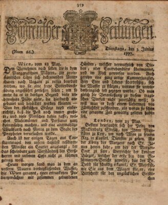 Bayreuther Zeitung Dienstag 3. Juni 1777