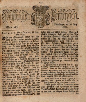 Bayreuther Zeitung Dienstag 12. August 1777