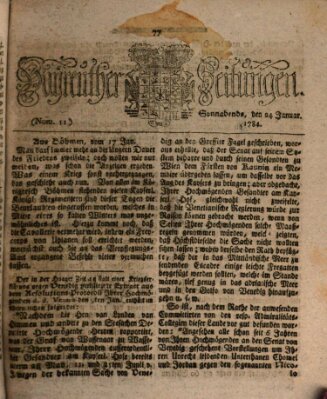 Bayreuther Zeitung Samstag 24. Januar 1784