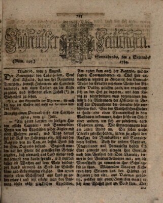 Bayreuther Zeitung Samstag 4. September 1784