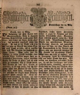 Bayreuther Zeitung Donnerstag 24. März 1785