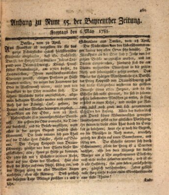 Bayreuther Zeitung Freitag 6. Mai 1785