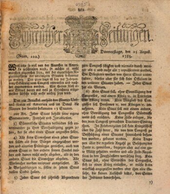 Bayreuther Zeitung Donnerstag 25. August 1785
