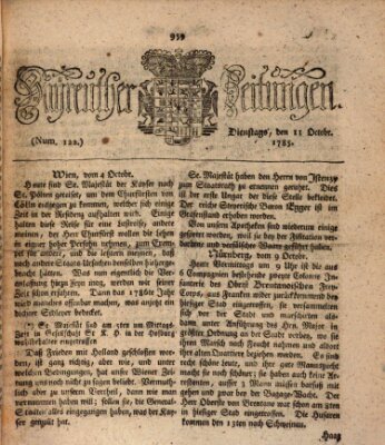 Bayreuther Zeitung Dienstag 11. Oktober 1785