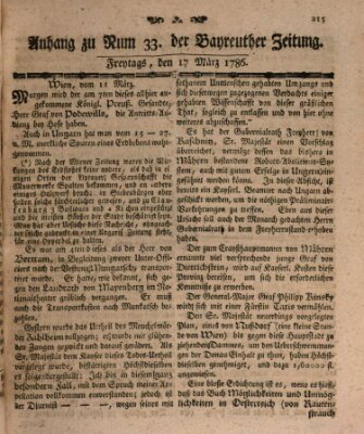 Bayreuther Zeitung Freitag 17. März 1786