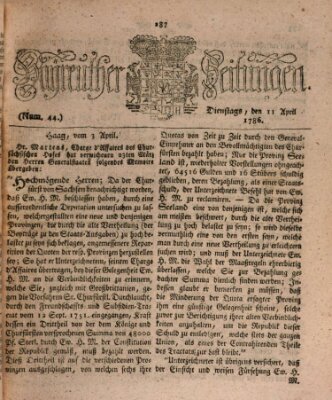 Bayreuther Zeitung Dienstag 11. April 1786