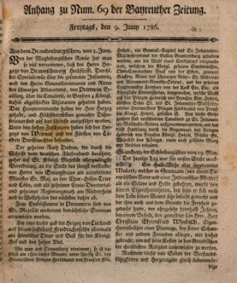Bayreuther Zeitung Freitag 9. Juni 1786