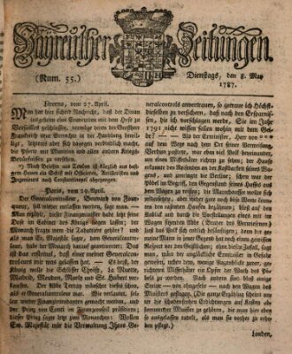 Bayreuther Zeitung Dienstag 8. Mai 1787