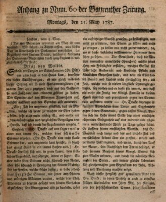 Bayreuther Zeitung Montag 21. Mai 1787