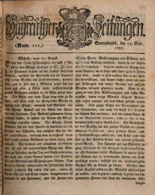 Bayreuther Zeitung Samstag 15. September 1787