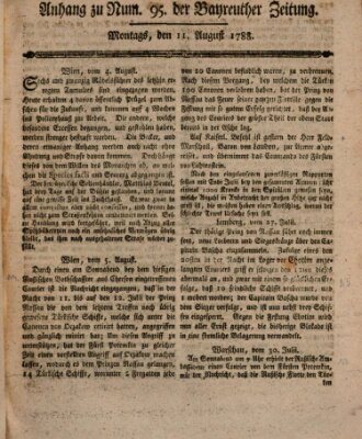 Bayreuther Zeitung Montag 11. August 1788