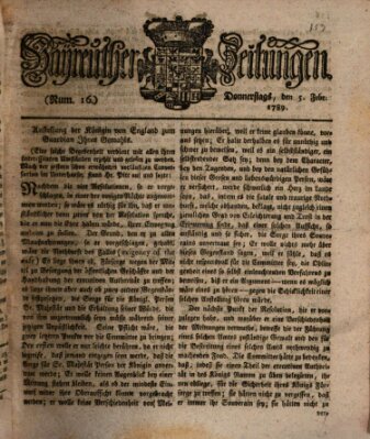 Bayreuther Zeitung Donnerstag 5. Februar 1789