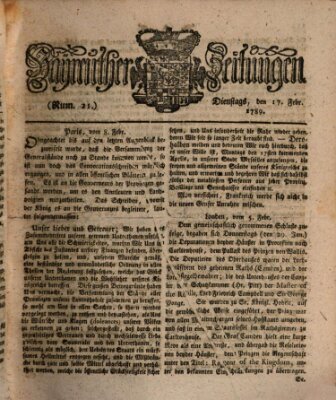 Bayreuther Zeitung Dienstag 17. Februar 1789