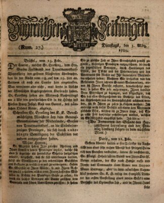 Bayreuther Zeitung Dienstag 3. März 1789